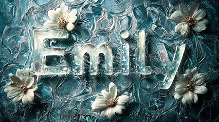 White Glass personalized name postcard perfect for decor.の素材
