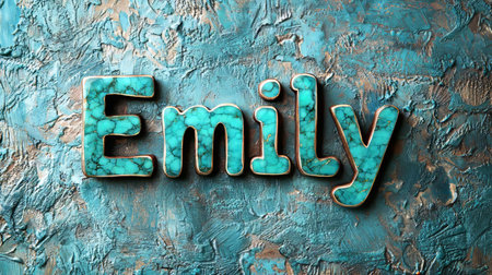 Turquoise Crystal personalized name postcard perfect for decor.の素材