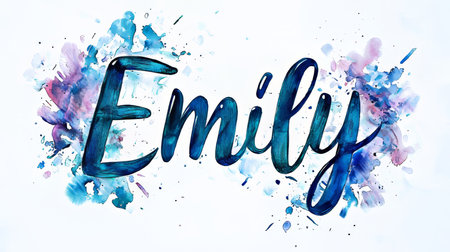 Personalized postcard perfect for decor created in Watercolor Calligraphy.の素材