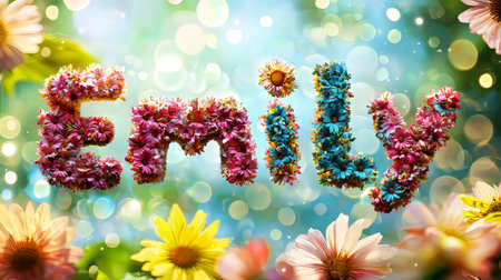 Summer personalized name postcard perfect for decor.の素材