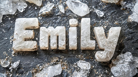 White Quartz Crystal personalized name postcard perfect for decor.の素材