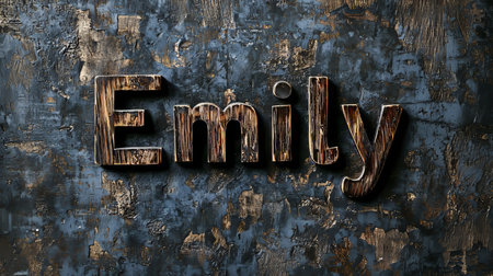 Wooden Ebony personalized name postcard perfect for decor.の素材