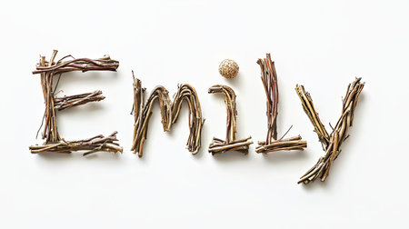 Personalized postcard perfect for decor created in Willow Twig Letters.の素材