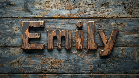 Wooden Shou Sugi Ban personalized name postcard perfect for decor.の素材