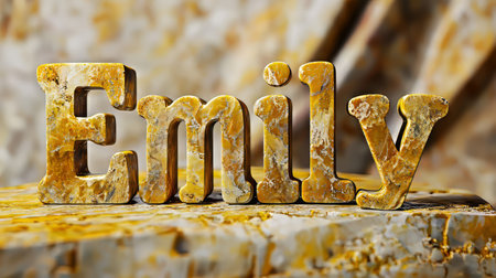 Yellow Marble personalized name postcard perfect for decor.の素材