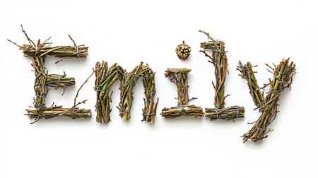 Personalized postcard perfect for decor created in Willow Twig Letters.の素材