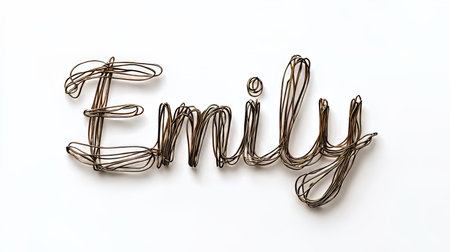 Personalized postcard perfect for decor created in Wire Lettering.の素材