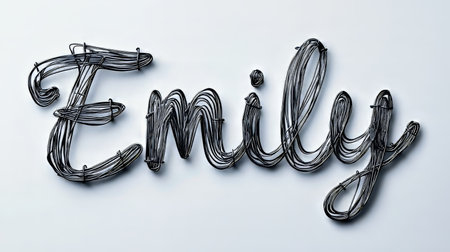 Personalized postcard perfect for decor created in Wire Lettering.の素材