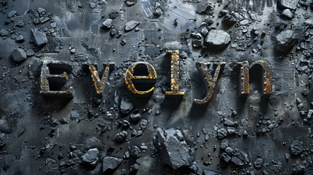 Basalt Stone personalized name postcard perfect for decor.の素材