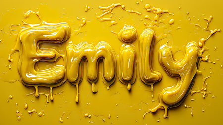 Yellow Slime personalized name postcard perfect for decor.の素材