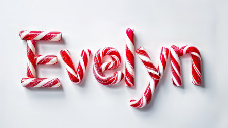 Personalized postcard perfect for decor created in Candy Cane Typography.の素材