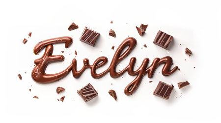 Personalized postcard perfect for decor created in Chocolate Typography.の素材