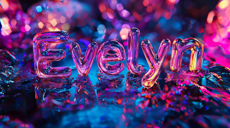 Holo Glass personalized name postcard perfect for decor.の素材