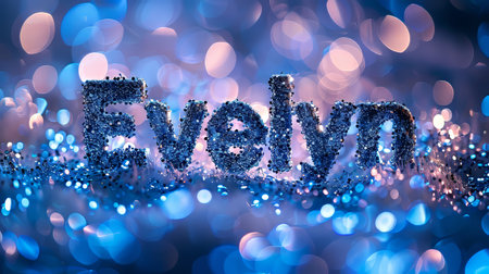 Glitter personalized name postcard perfect for decor.の素材
