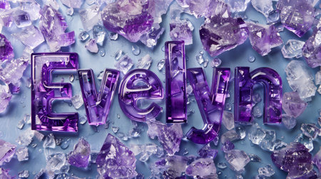 Iolite Crystal personalized name postcard perfect for decor.の素材