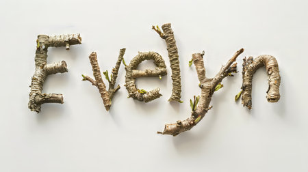 Personalized postcard perfect for decor created in Oak Twig Letters.の素材