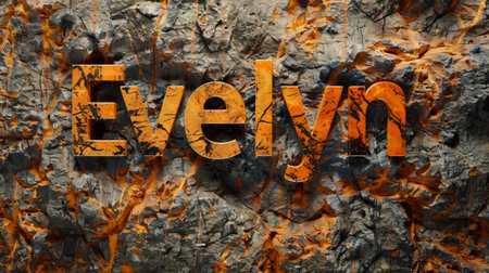 Orange Marble personalized name postcard perfect for decor.の素材
