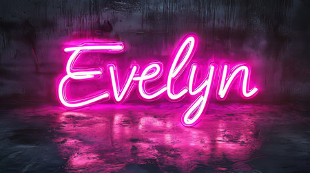 Personalized postcard perfect for decor created in Neon Calligraphy.の素材