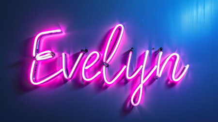Personalized postcard perfect for decor created in Neon Lettering.の素材