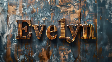 Wooden Ebony personalized name postcard perfect for decor.の素材
