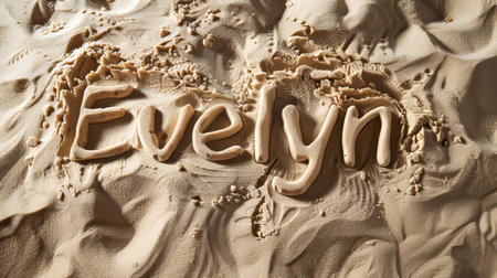 Sand personalized name postcard perfect for decor.の素材