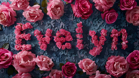 Rose personalized name postcard perfect for decor.の素材