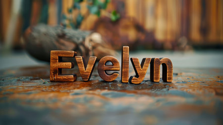 Wooden Rosewood personalized name postcard perfect for decor.の素材