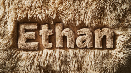 Beige Fur personalized name postcard perfect for decor.の素材
