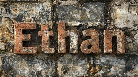 Ancient Brick personalized name postcard perfect for decor.の素材