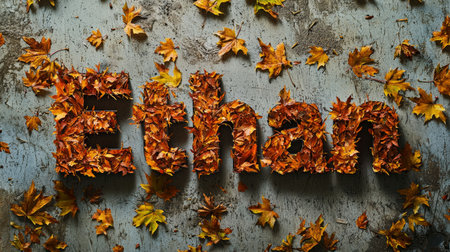 Autumn personalized name postcard perfect for decor.の素材