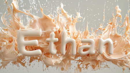 Beige Slime personalized name postcard perfect for decor.の素材