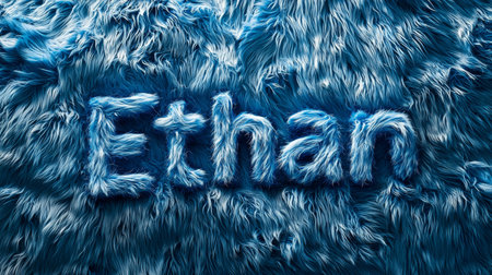 Blue Fur personalized name postcard perfect for decor.の素材