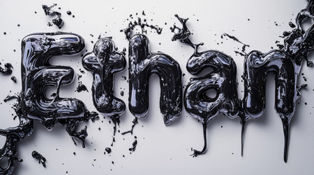 Black Slime personalized name postcard perfect for decor.の素材