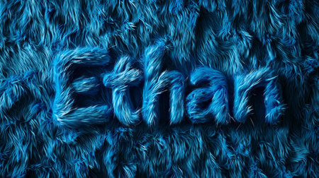 Blue Fur personalized name postcard perfect for decor.の素材