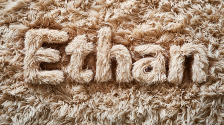 Beige Fur personalized name postcard perfect for decor.の素材