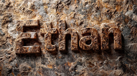 Brown Marble personalized name postcard perfect for decor.の素材