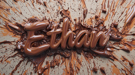 Brown Slime personalized name postcard perfect for decor.の素材