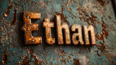 Copper Patina personalized name postcard perfect for decor.の素材