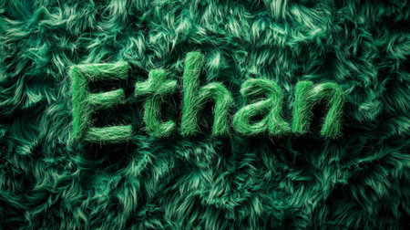 Green Fur personalized name postcard perfect for decor.の素材