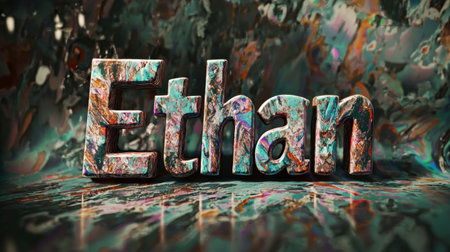 Holo Marble personalized name postcard perfect for decor.の素材