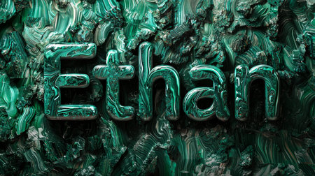Malachite Crystal personalized name postcard perfect for decor.の素材