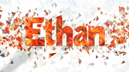 Personalized postcard perfect for decor created in Low-Poly Art.の素材