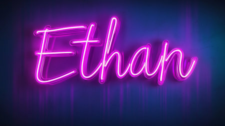 Personalized postcard perfect for decor created in Neon Calligraphy.の素材