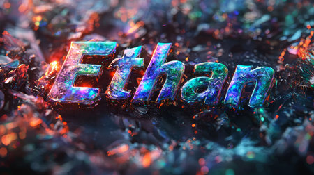 Opal Crystal personalized name postcard perfect for decor.の素材