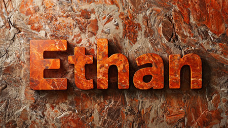 Orange Marble personalized name postcard perfect for decor.の素材