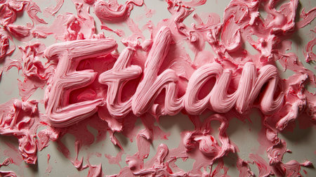 Pink Slime personalized name postcard perfect for decor.の素材
