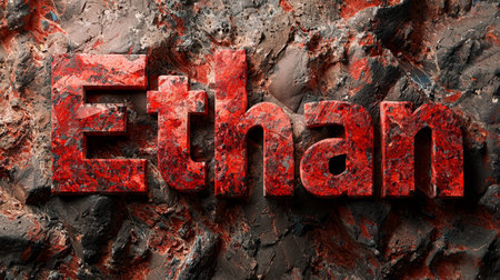 Red Marble personalized name postcard perfect for decor.の素材