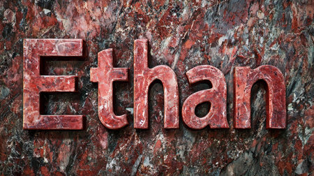 Red Marble personalized name postcard perfect for decor.の素材