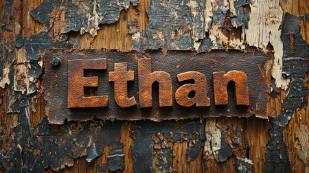 Rustic Leather personalized name postcard perfect for decor.の素材