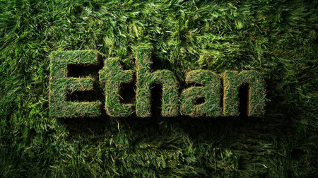 Turf personalized name postcard perfect for decor.の素材
